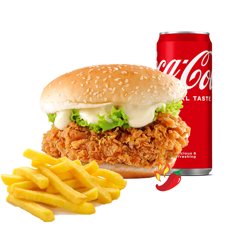 Hot & Spicy Chicken Burger Menu