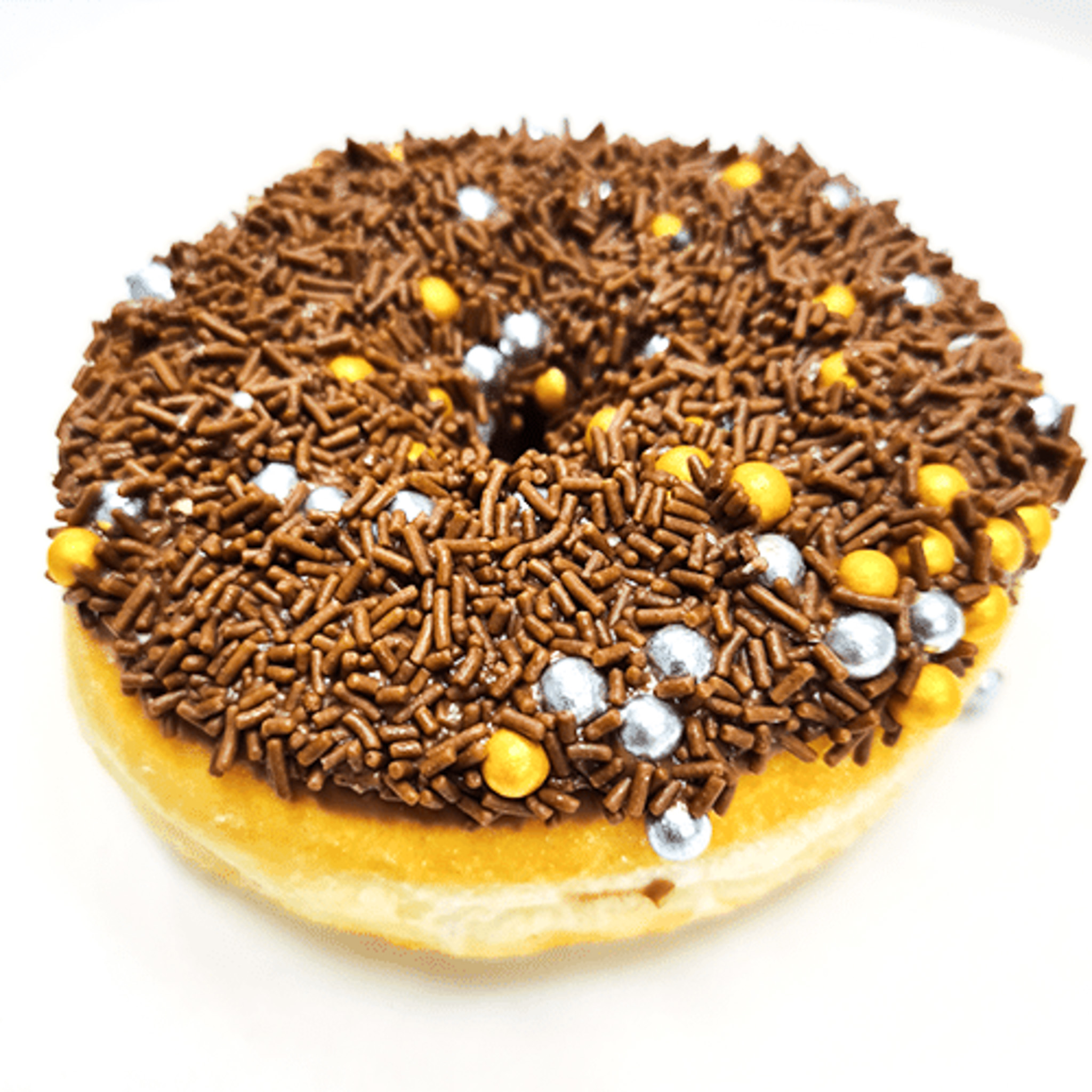 Melkchocolade  vlokjes of hagelslagluxe donut