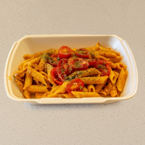 Pasta kip Cajun in roomsaus