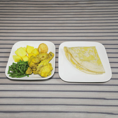 Roti met kippenbout